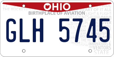 OH license plate GLH5745