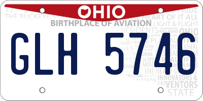 OH license plate GLH5746