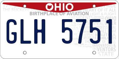OH license plate GLH5751