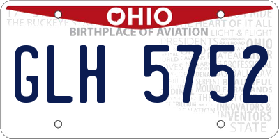 OH license plate GLH5752