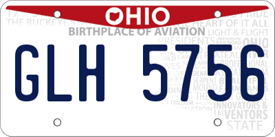 OH license plate GLH5756