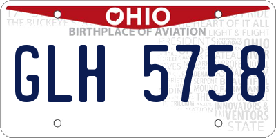 OH license plate GLH5758