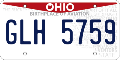 OH license plate GLH5759
