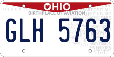 OH license plate GLH5763