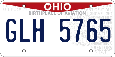 OH license plate GLH5765