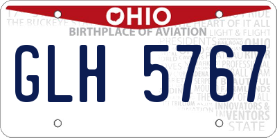 OH license plate GLH5767