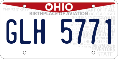 OH license plate GLH5771