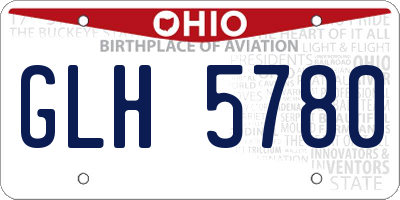 OH license plate GLH5780