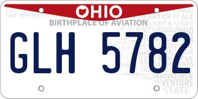 OH license plate GLH5782