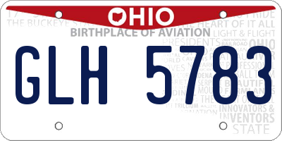 OH license plate GLH5783