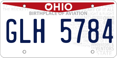 OH license plate GLH5784
