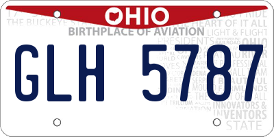 OH license plate GLH5787