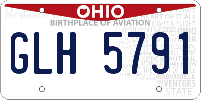 OH license plate GLH5791