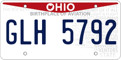 OH license plate GLH5792