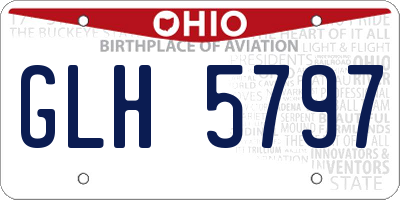 OH license plate GLH5797
