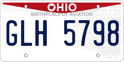 OH license plate GLH5798