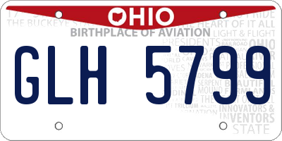 OH license plate GLH5799