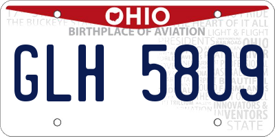 OH license plate GLH5809