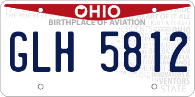 OH license plate GLH5812