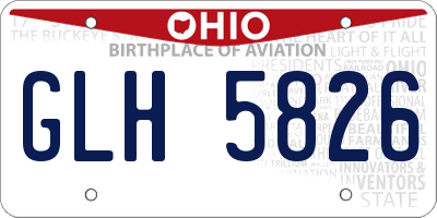 OH license plate GLH5826