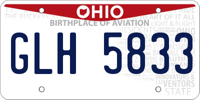 OH license plate GLH5833