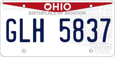 OH license plate GLH5837