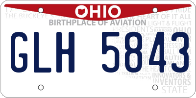 OH license plate GLH5843