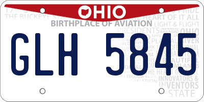 OH license plate GLH5845