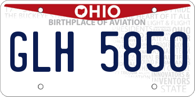 OH license plate GLH5850