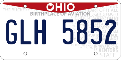 OH license plate GLH5852
