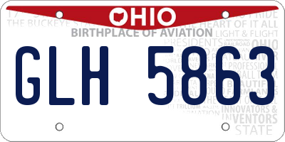 OH license plate GLH5863