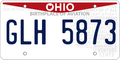 OH license plate GLH5873