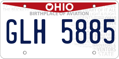 OH license plate GLH5885
