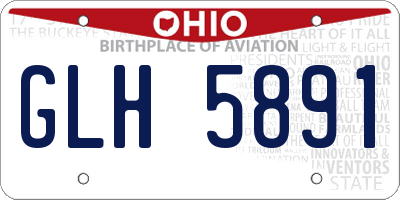 OH license plate GLH5891