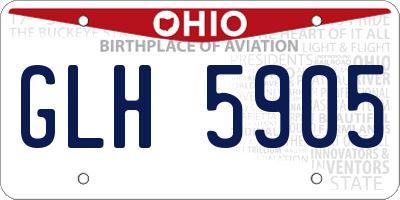 OH license plate GLH5905