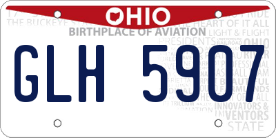 OH license plate GLH5907