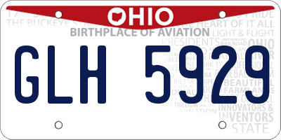 OH license plate GLH5929