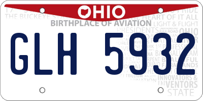 OH license plate GLH5932