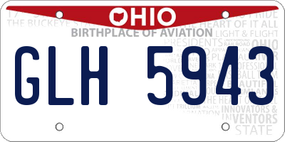 OH license plate GLH5943