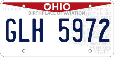 OH license plate GLH5972