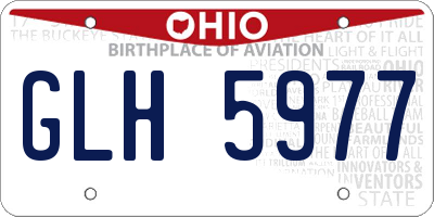 OH license plate GLH5977