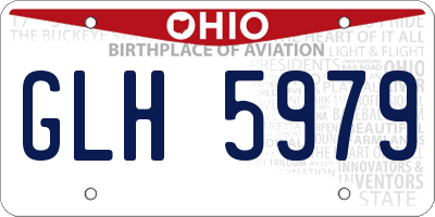 OH license plate GLH5979
