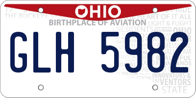 OH license plate GLH5982