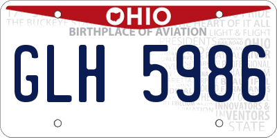 OH license plate GLH5986