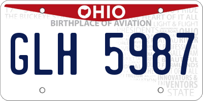 OH license plate GLH5987