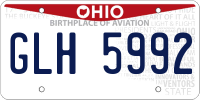 OH license plate GLH5992