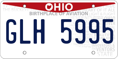 OH license plate GLH5995