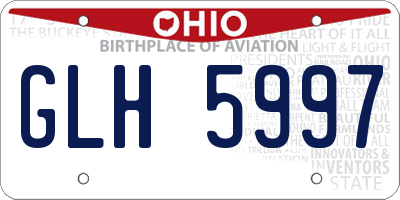 OH license plate GLH5997