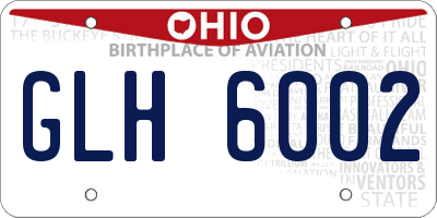 OH license plate GLH6002