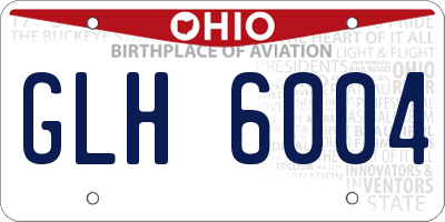 OH license plate GLH6004